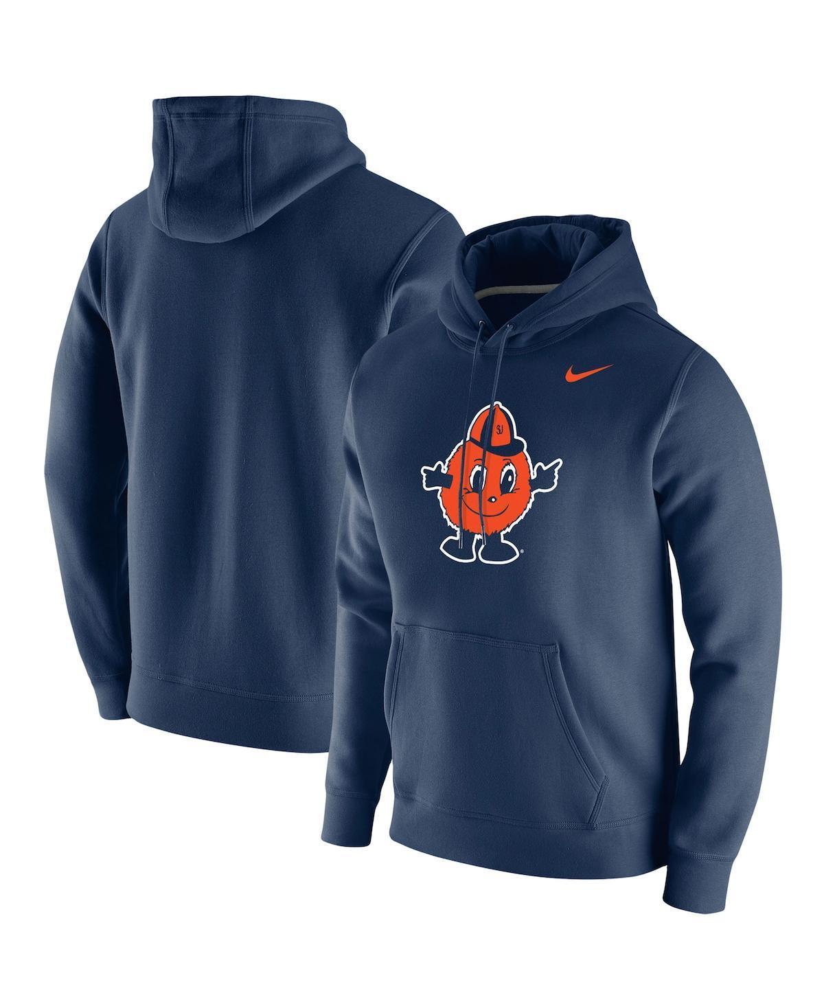 Mens Nike Syracuse Orange Vintage School Logo Pullover Hoodie Blue Product Image