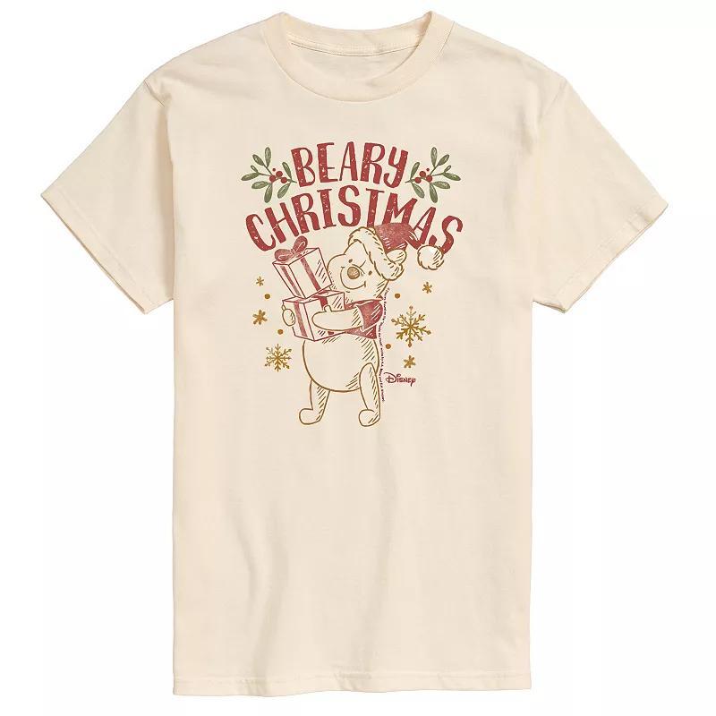 Disneys Winnie The Pooh Mens Beary Christmas Graphic Tee Product Image