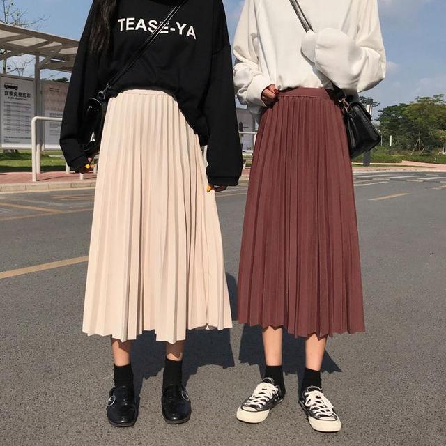 Midi Accordion Pleat Skirt Product Image