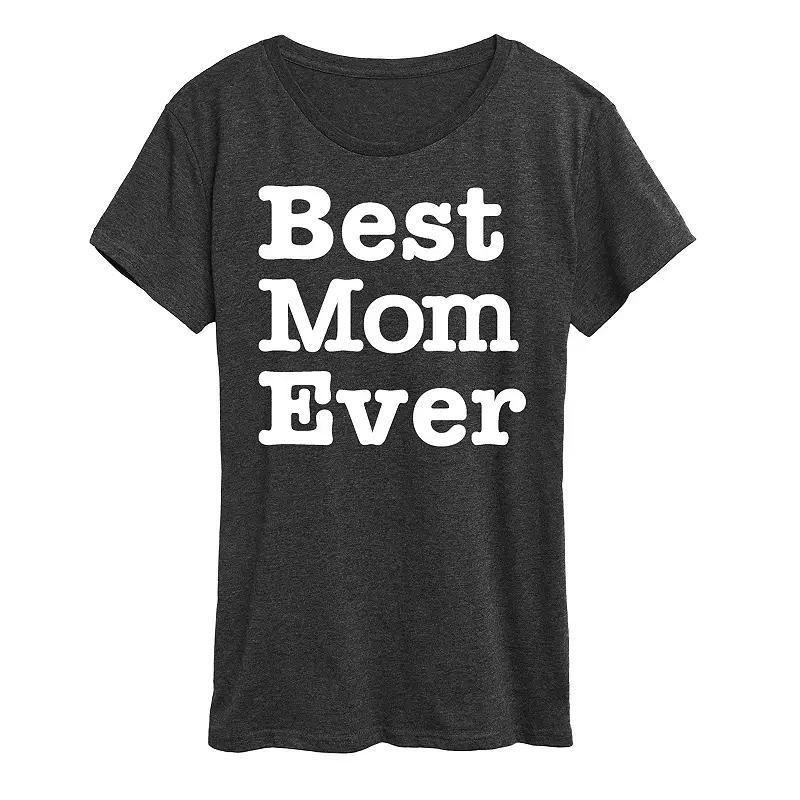 Womens Best Mom Ever Graphic Tee Blue Product Image