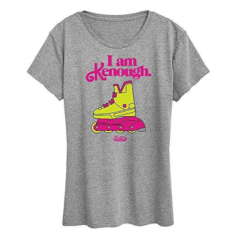 Womens Barbie The Movie Rollerblades Graphic Tee, Girls Heather Grey Product Image