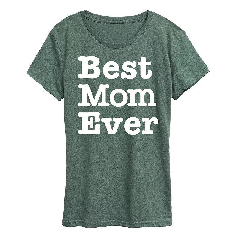 Womens Best Mom Ever Graphic Tee Blue Product Image