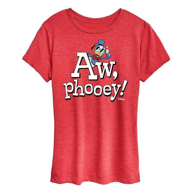 Disneys Donald Duck Womens Aw Phooey Graphic Tee Grey Gray Product Image