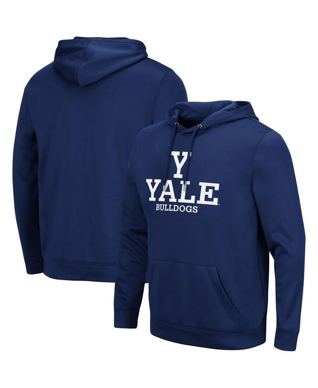 Mens Colosseum Navy Yale Bulldogs Lantern Pullover Hoodie Product Image