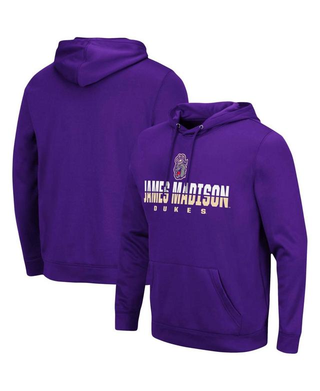 Mens Colosseum Purple James Madison Dukes Lantern Pullover Hoodie Product Image