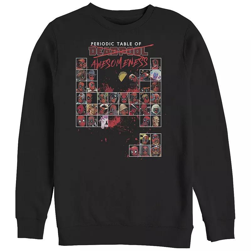 Big & Tall Marvel Deadpool Periodic Table Of Awesomeness Graphic Fleece, Mens Product Image