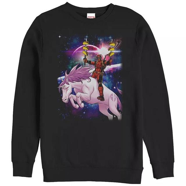 Big & Tall Marvel Deadpool Pink Unicorn Ride Graphic Fleece, Mens Product Image