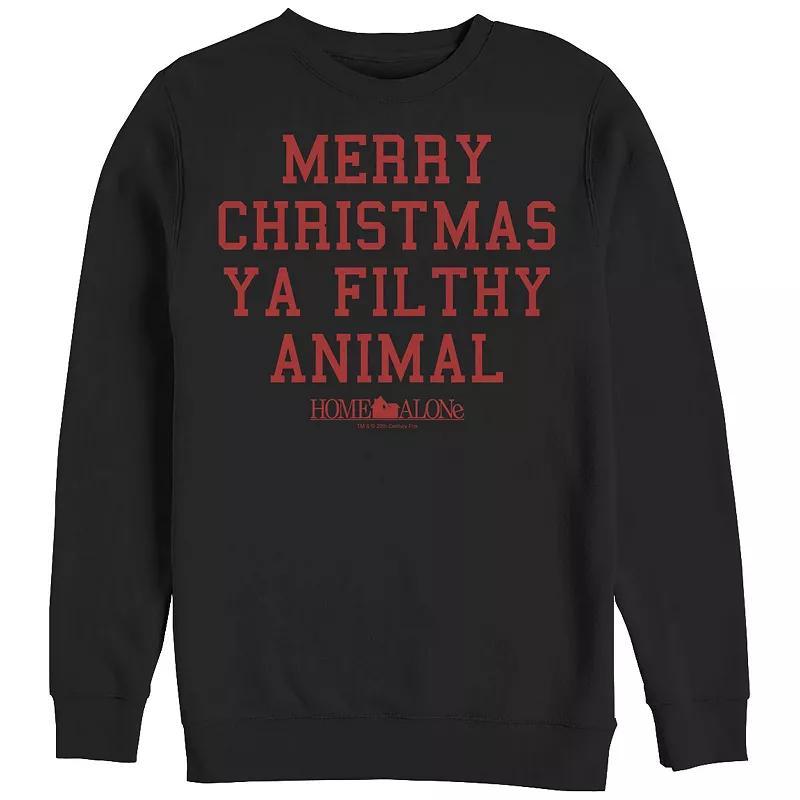 Big & Tall Home Alone Merry Christmas Ya Filthy Animal Graphic Fleece, Mens Product Image