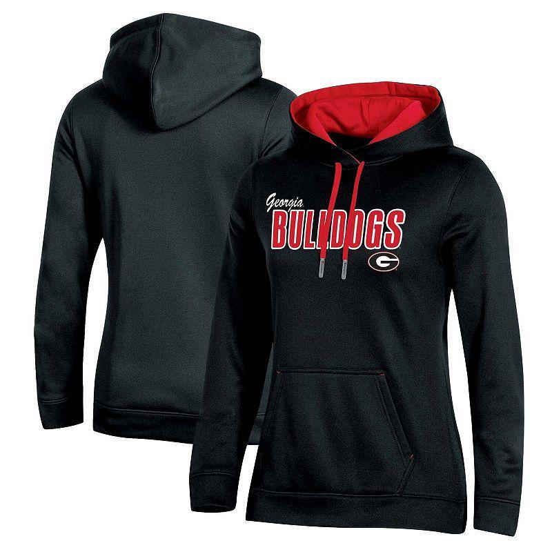 Womens Champion Black Georgia Bulldogs Team Pullover Hoodie Product Image