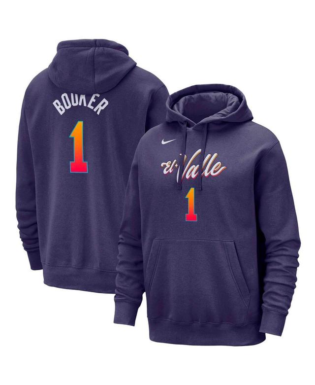 Mens Nike Devin Booker Purple Phoenix Suns 2023/24 City Edition Name and Number Pullover Hoodie Product Image