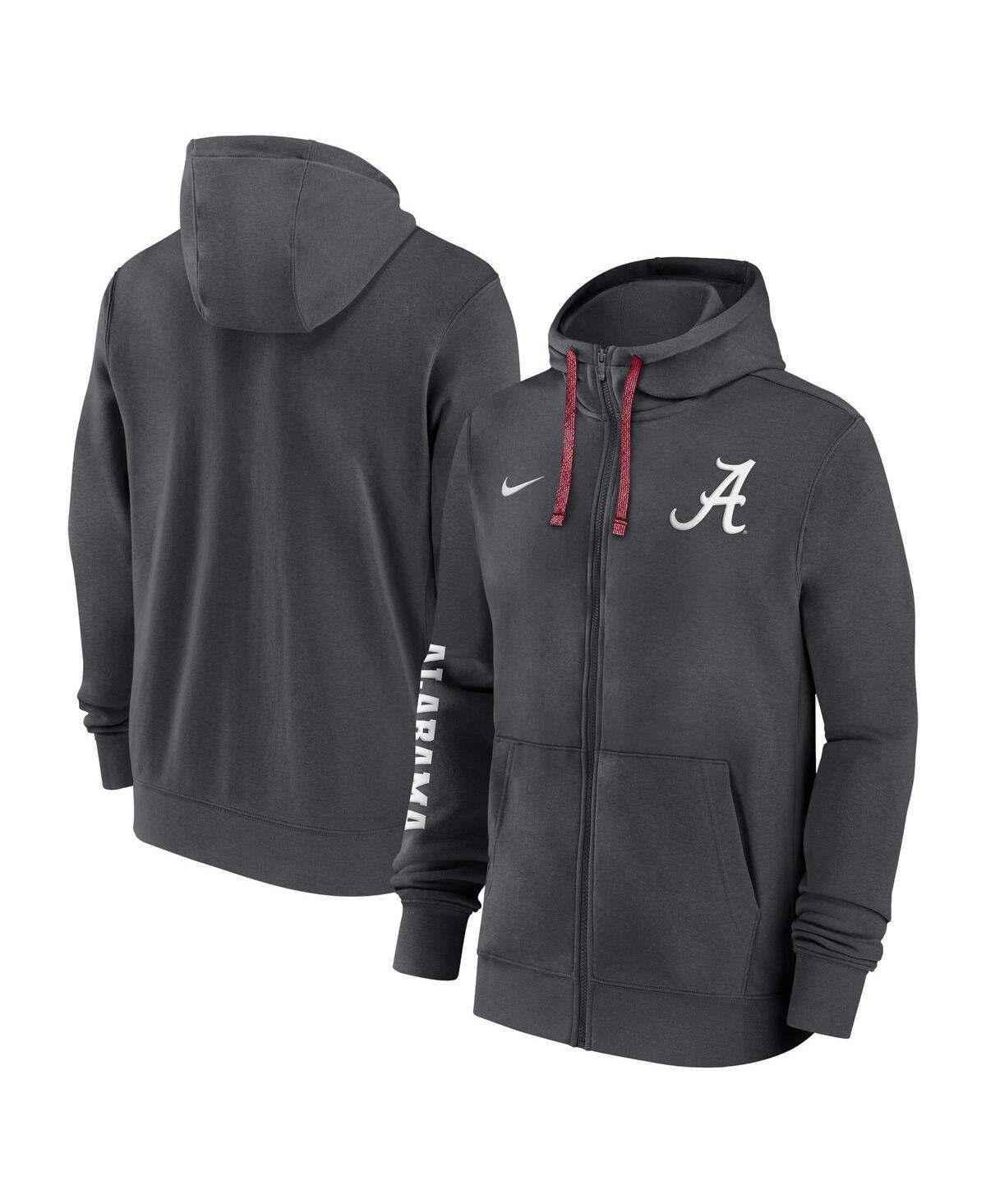 NIKE Alabama Crimson Tide Sideline Team Issue  Men's College Full-zip Hoodie In Grey Product Image