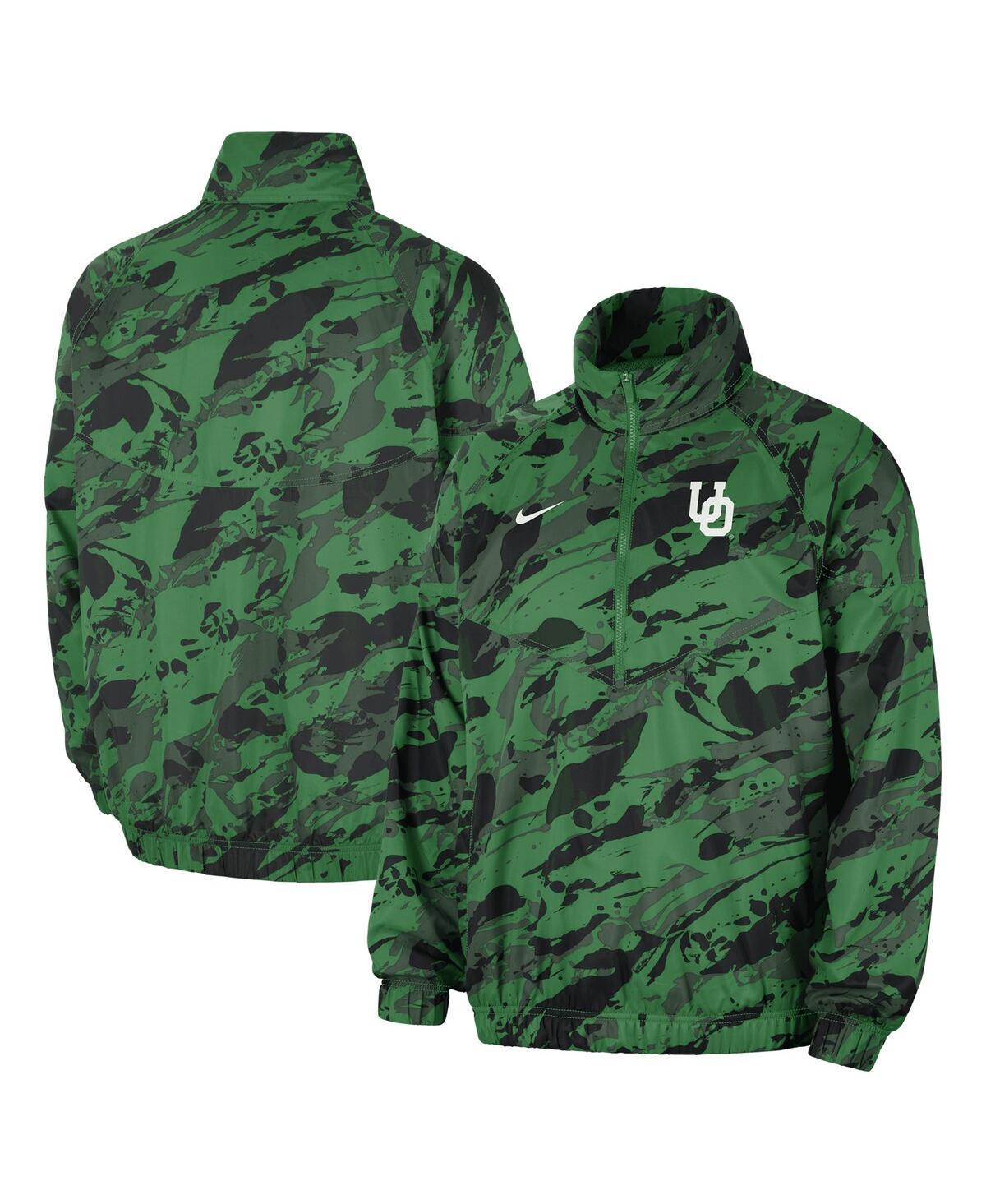 Mens Nike Green Oregon Ducks Anorak Half-Zip Jacket Product Image