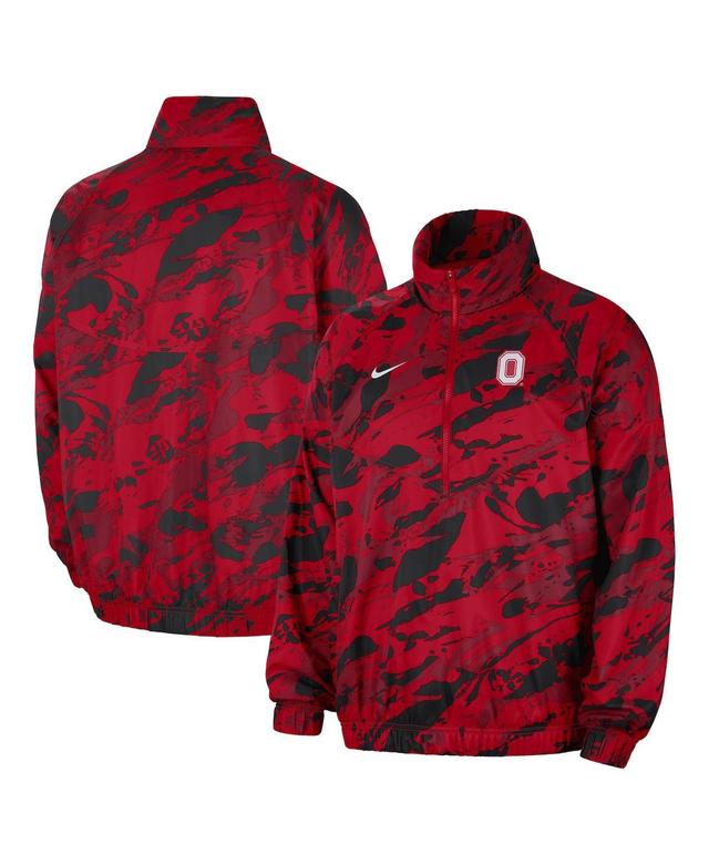 Mens Nike Scarlet Ohio State Buckeyes Anorak Half-Zip Jacket Product Image