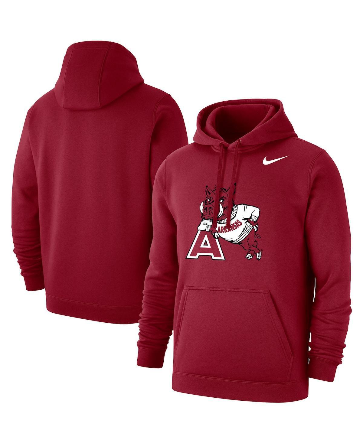 Mens Nike Cardinal Arkansas Razorbacks Vintage-Like Team Logo Pullover Hoodie Product Image