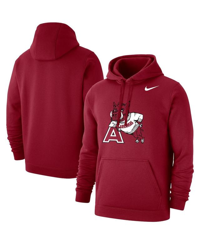 Mens Nike Cardinal Arkansas Razorbacks Vintage-Like Team Logo Pullover Hoodie Product Image