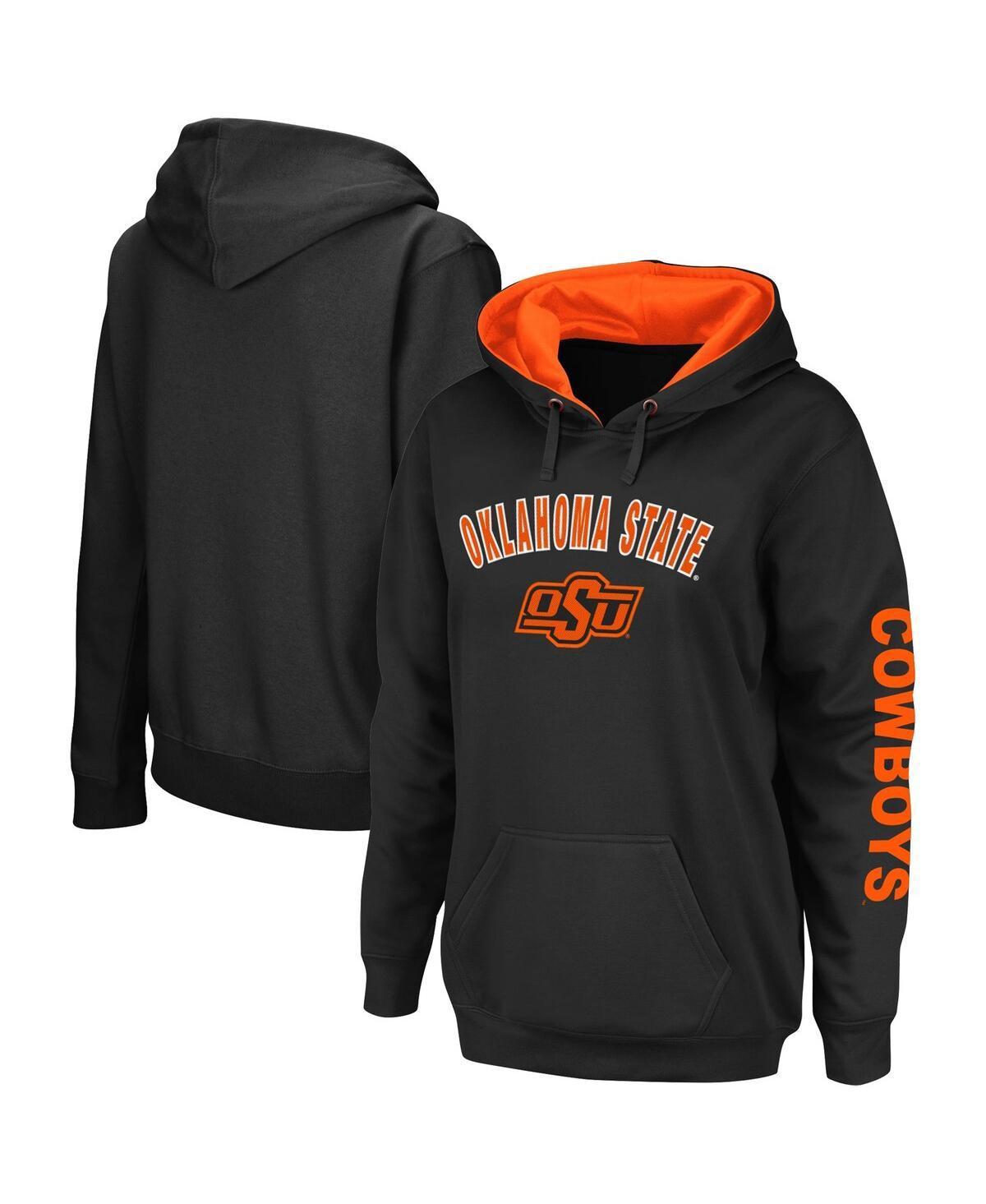 Womens Colosseum Black Oklahoma State Cowboys Loud and Proud Pullover Hoodie Product Image