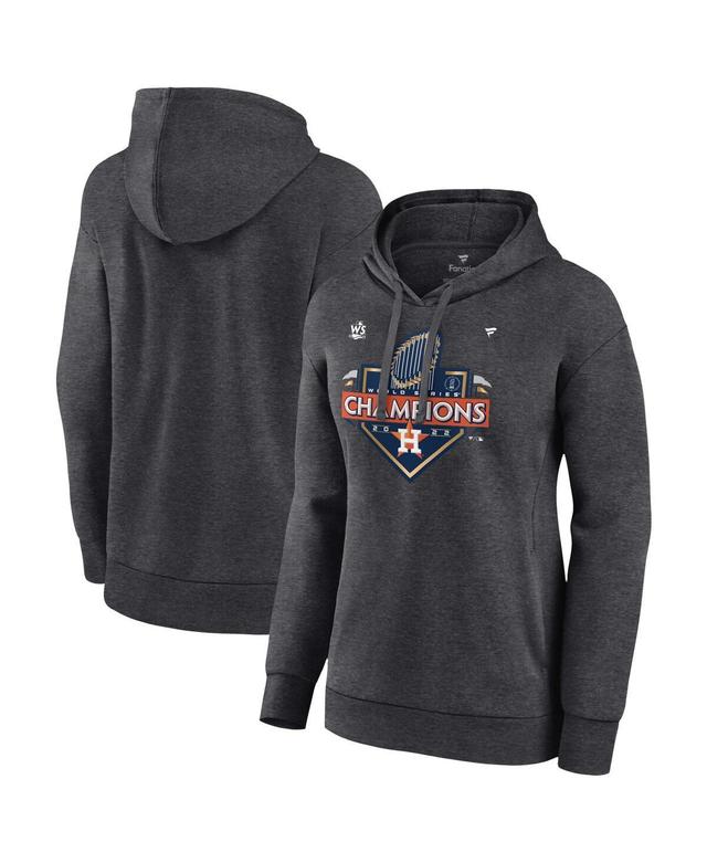 Womens Fanatics Heather Charcoal Houston Astros 2022 World Series Champions Locker Room Pullover Hoodie Product Image