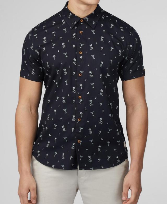 Ben Sherman Mens Scattered Print Short Sleeve Shirt Product Image