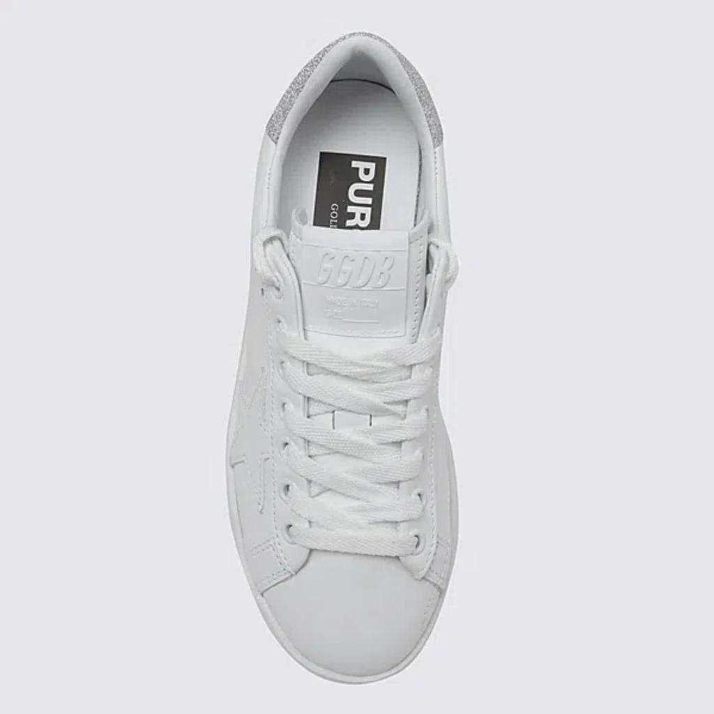 GOLDEN GOOSE Purestar Sneakers In White/silver Product Image