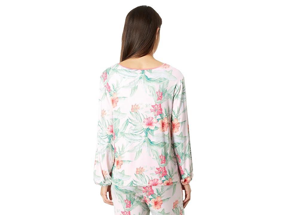 Tommy Bahama Short Sleeve Short PJ Set Floral) Women's Pajama Sets Product Image