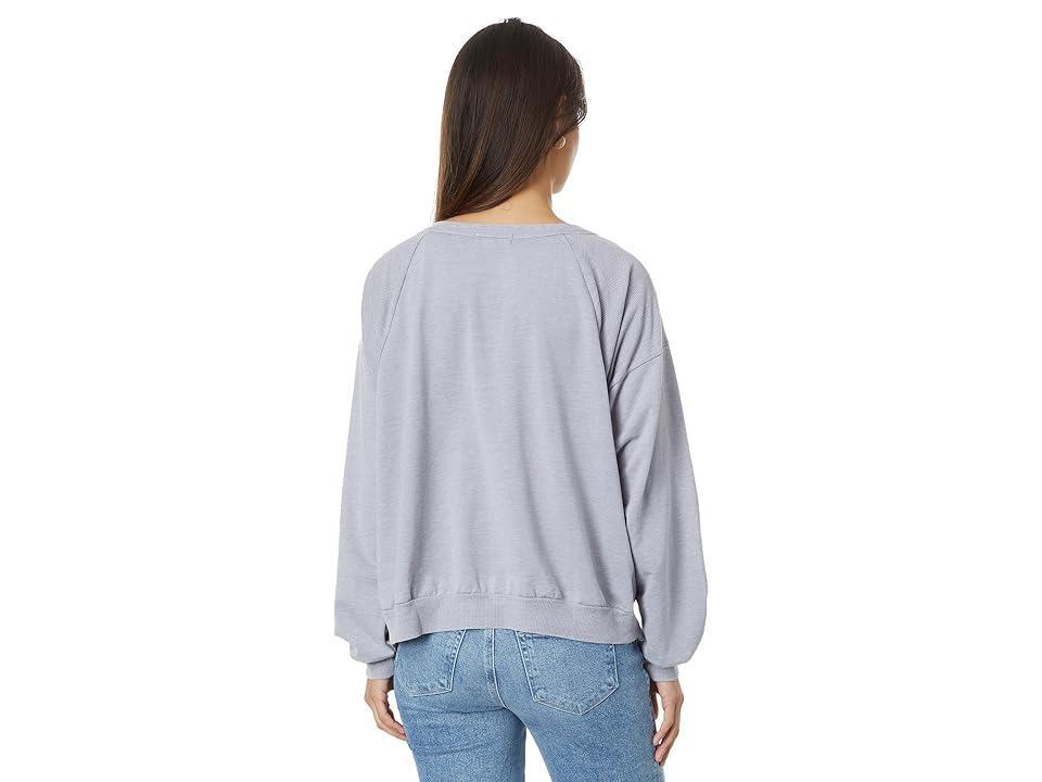 Mod-o-doc Long Sleeve Shrunken Crew Neck Pullover (Silver Haze) Women's Sweater Product Image