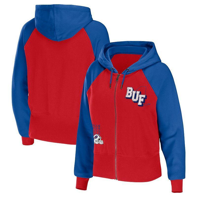 Womens WEAR by Erin Andrews Buffalo Bills Colorblock Lightweight Full-Zip Hoodie Product Image