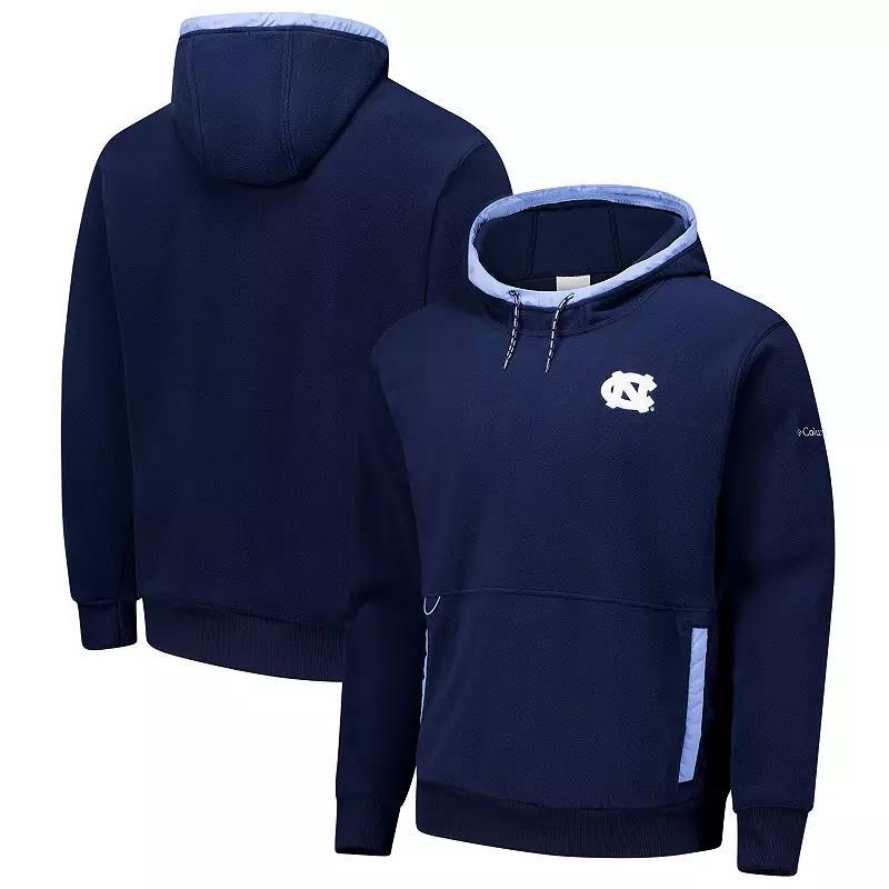 Mens Columbia North Carolina Tar Heels Flanker Fleece Pullover Hoodie Blue Product Image