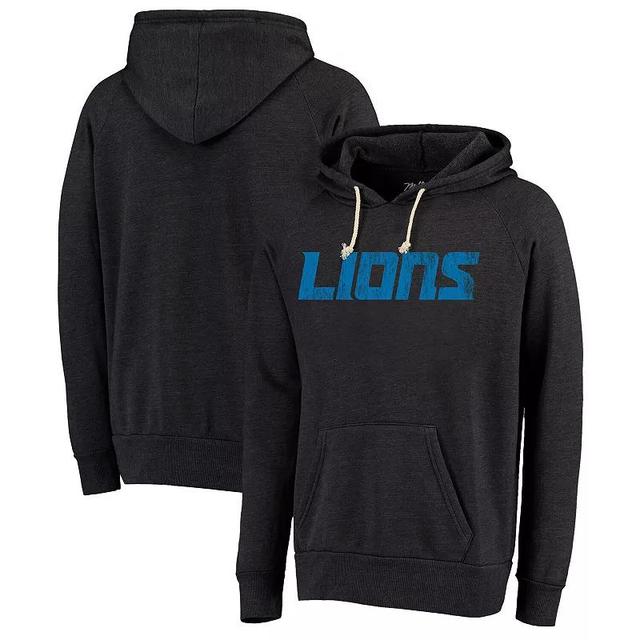 Mens Majestic Threads Detroit Lions Raglan Tri-Blend Pullover Hoodie Product Image