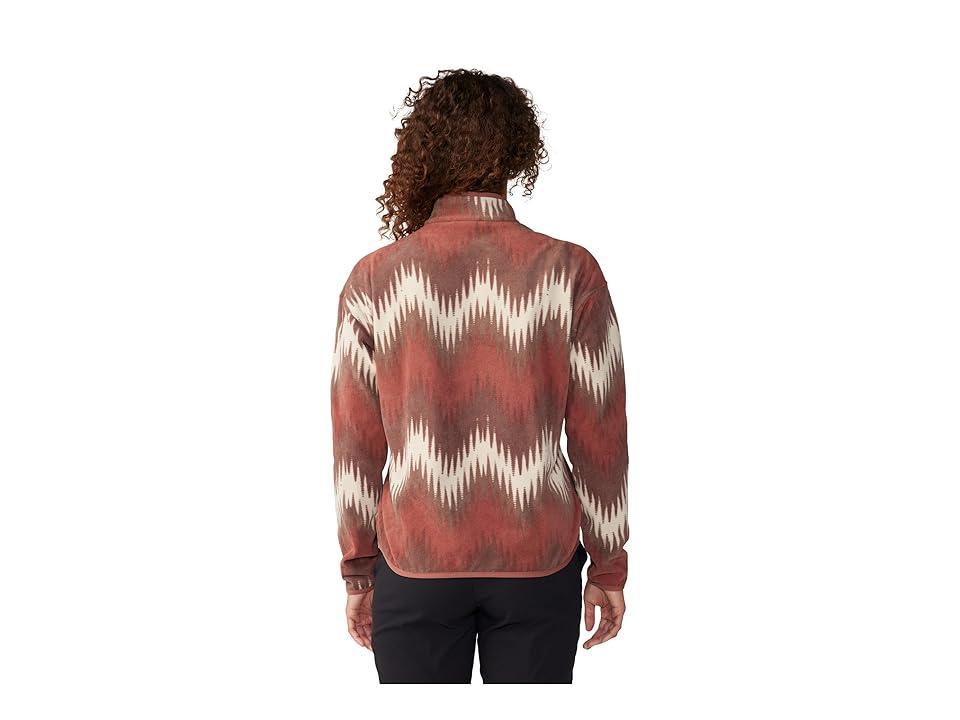 Mountain Hardwear Novelty Microchill Pullover (Clay Earth Zigzag Print) Women's Clothing Product Image