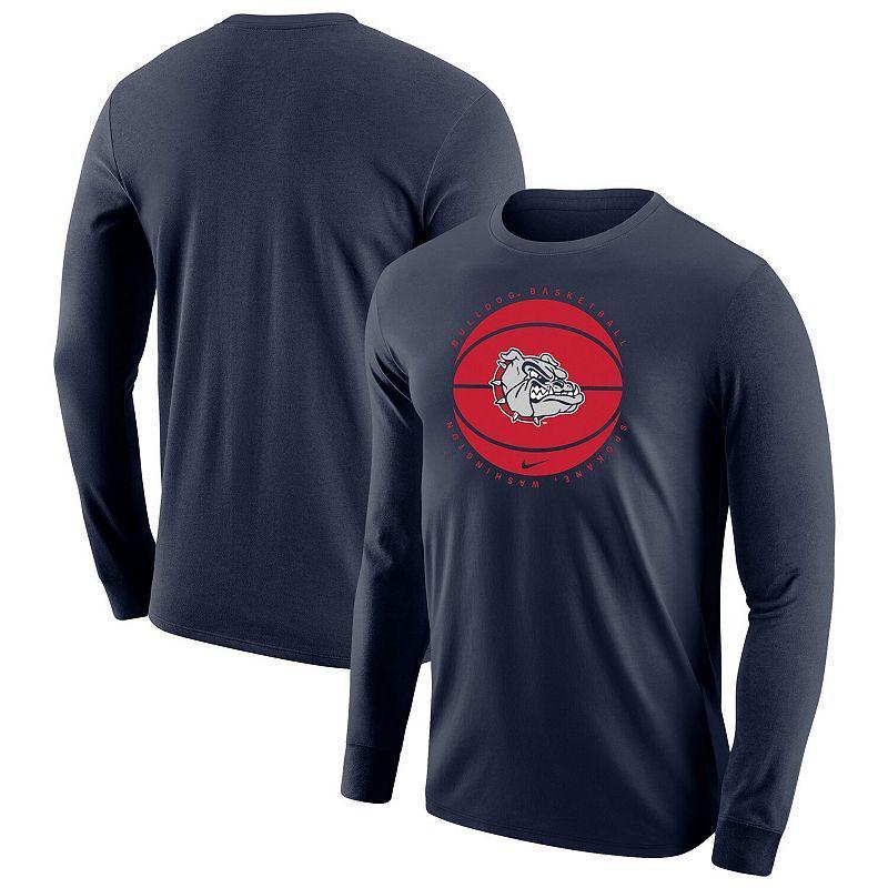 Mens Nike Navy Gonzaga Bulldogs Basketball Long Sleeve T-Shirt Blue Product Image