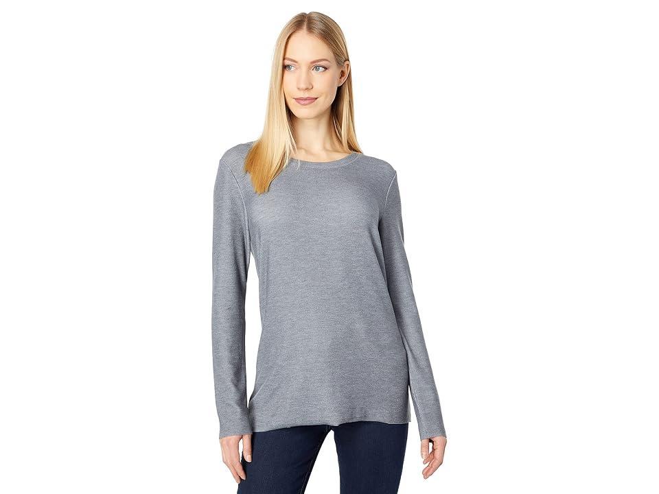 Dylan by True Grit Super-Soft Spun Rib Knit Classic Crew Neck Tee (Grey) Women's Clothing Product Image