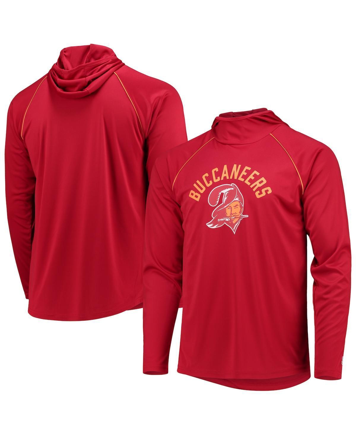 Mens Starter Tampa Bay Buccaneers Throwback Raglan Hoodie Long Sleeve T-Shirt Product Image