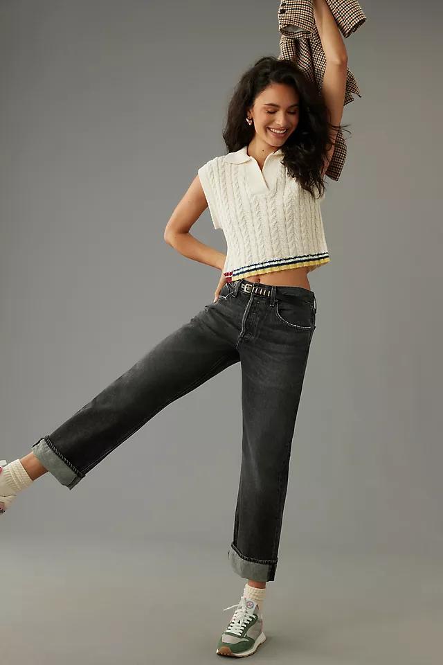 AGOLDE Fran Cuffed Low-Slung Easy Straight-Leg Jeans Product Image