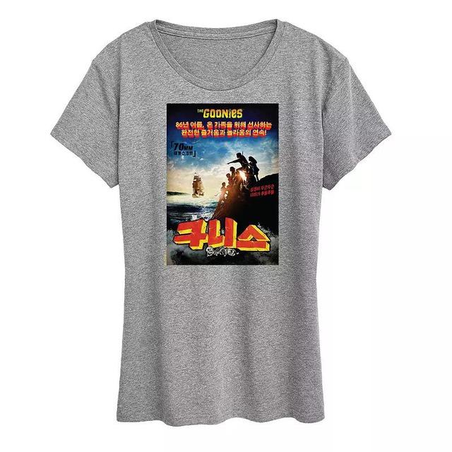 Womens The Goonies Korean Poster Graphic Tee Grey Gray Product Image