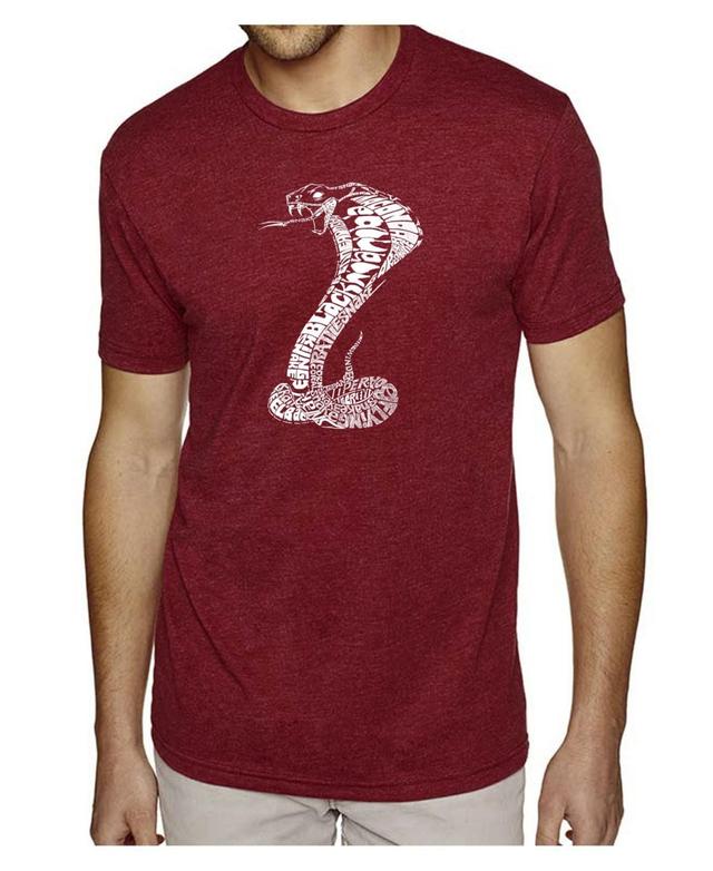 La Pop Art Mens Premium Word Art T-Shirt - Types of Snakes Product Image