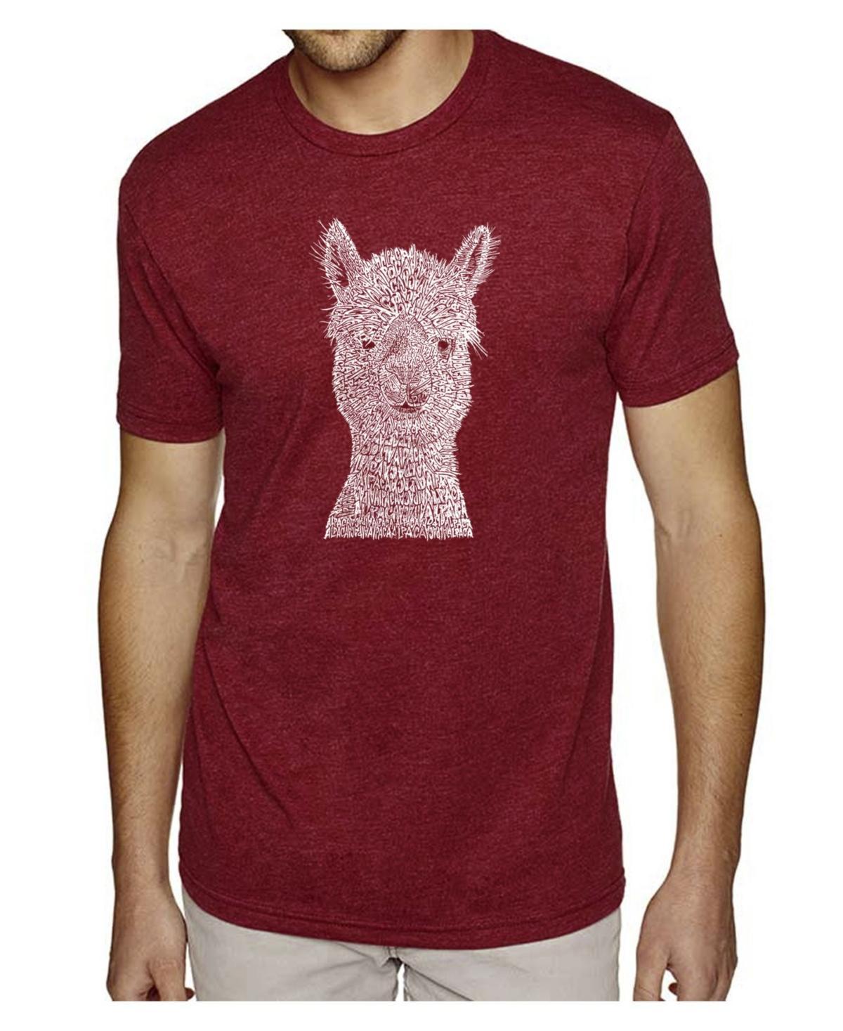 La Pop Art Mens Premium Word Art T-shirt - Alpaca Product Image