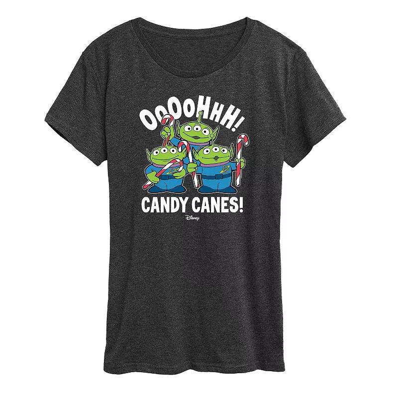 Disney / Pixars Toy Story Womens Oooohhh Candy Canes Graphic Tee, Girls Grey Green Product Image