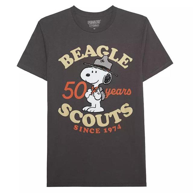 Mens Peanuts Snoopy Beagle Scout Graphic Tee Grey Product Image