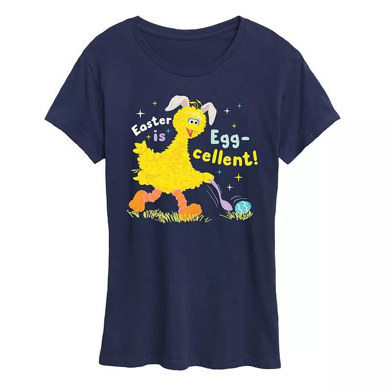 Womens Sesame Street Big Bird Egg-Cellent Graphic Tee Product Image