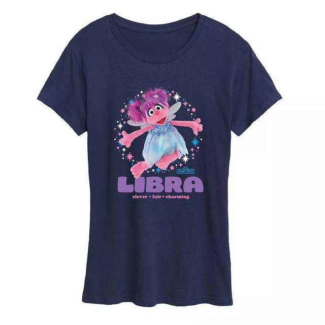 Womens Sesame Street Abby Libra Graphic Tee Blue Product Image