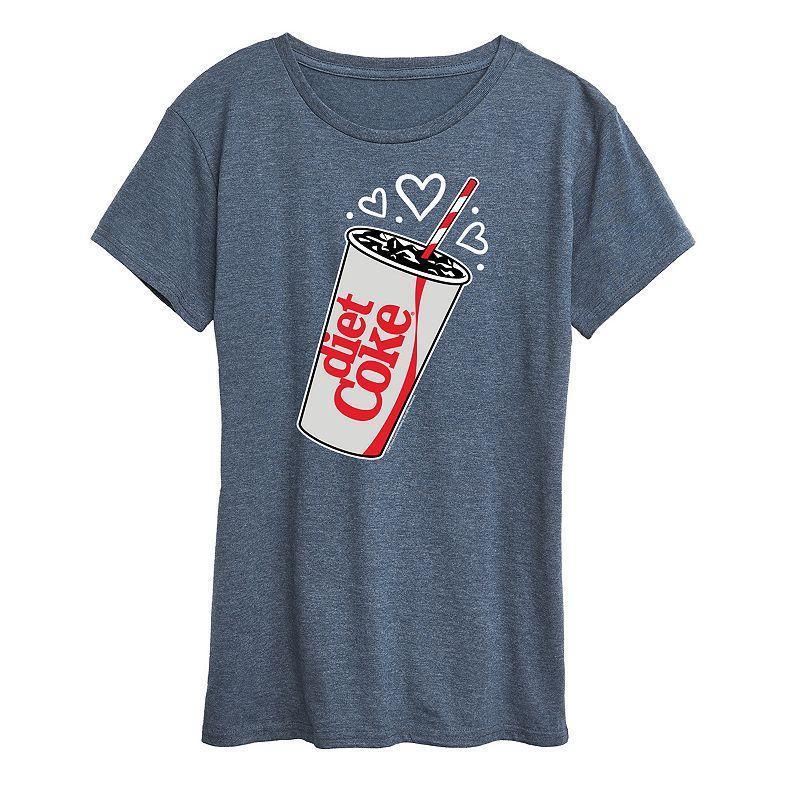 Womens Diet Coke Heart Bubbles Graphic Tee Product Image