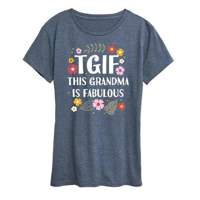 Womens TGIF This Grandma Is Fab Graphic Tee Product Image