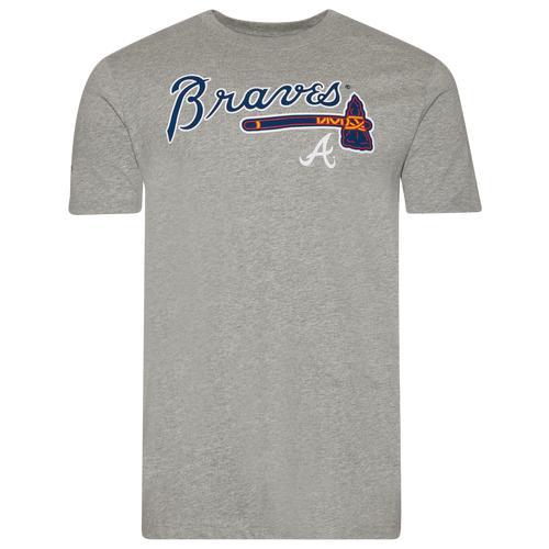 New Era Mens Braves T-Shirt - Gray/Multi Product Image