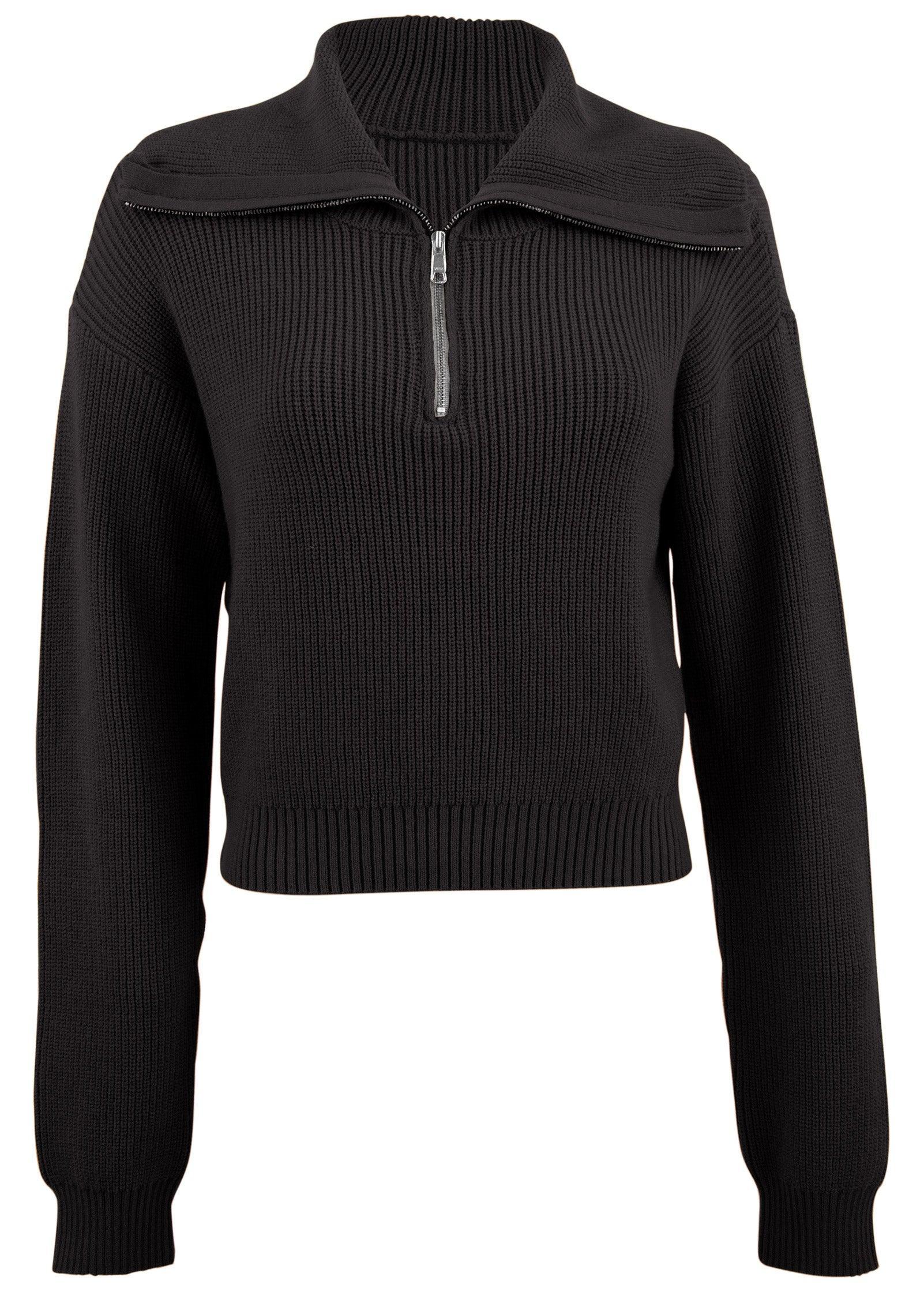 Quarter Zip Pullover - Black Product Image