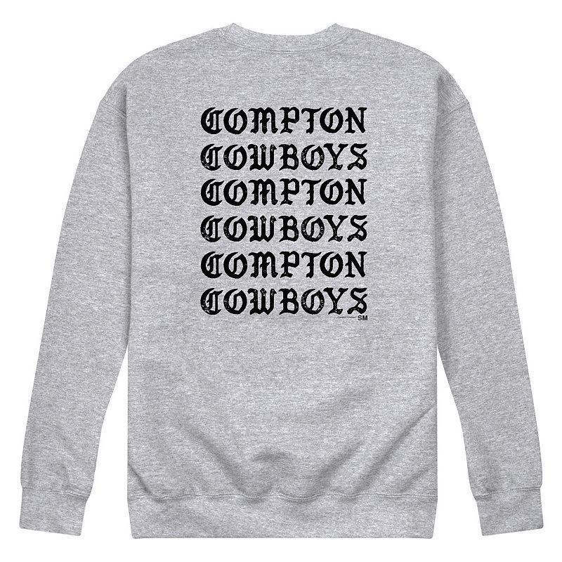 Mens Compton Cowboys Fleece Sweatshirt Grey Gray Product Image