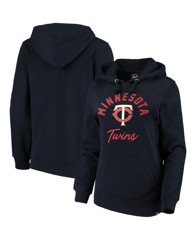 Womens 47 Navy Minnesota Twins Hollow Script Headline Pullover Hoodie Product Image