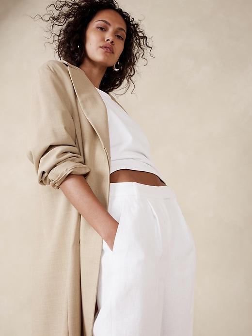 Lina Straight Linen Pant Product Image