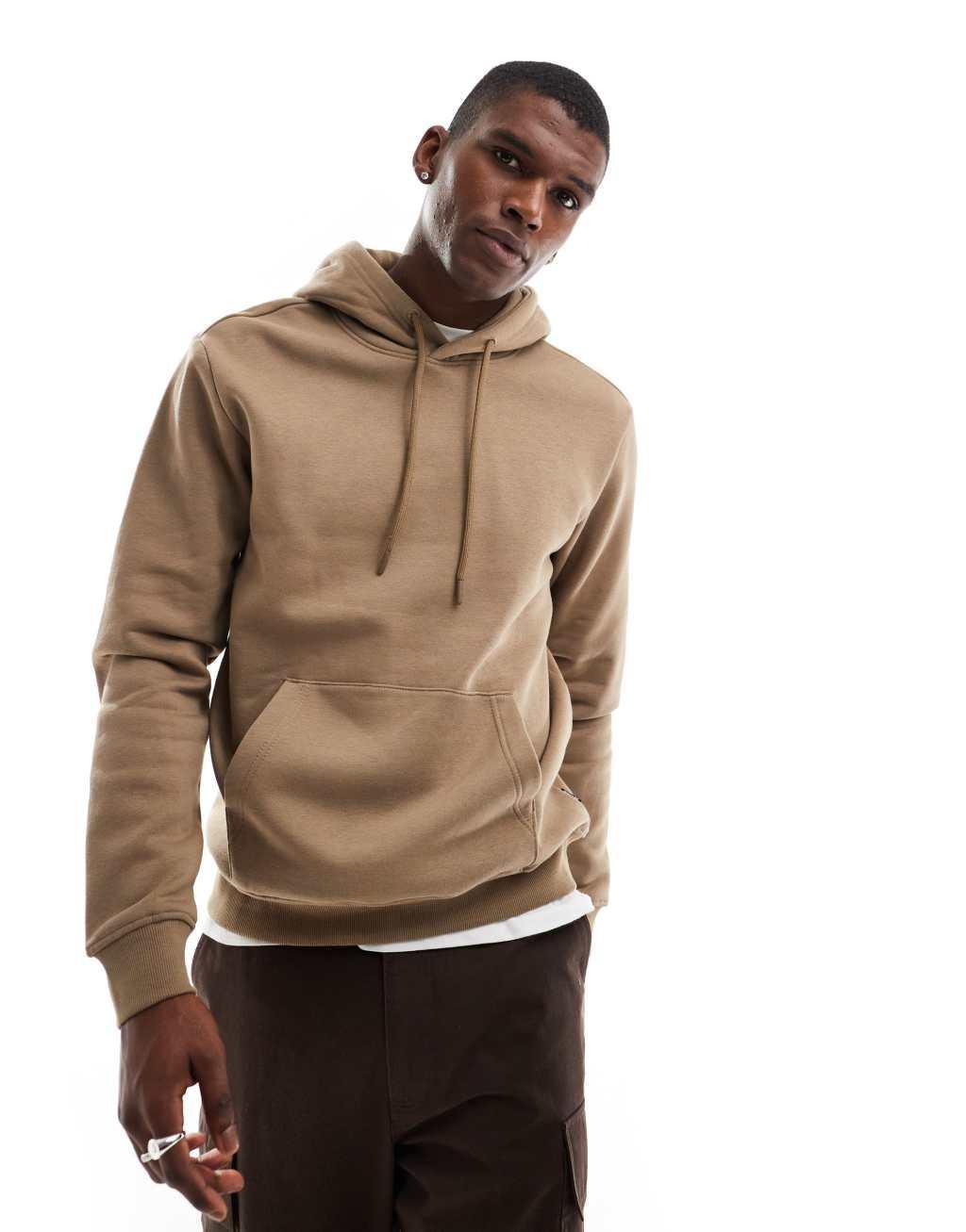 ONLY & SONS hoodie in brown Product Image