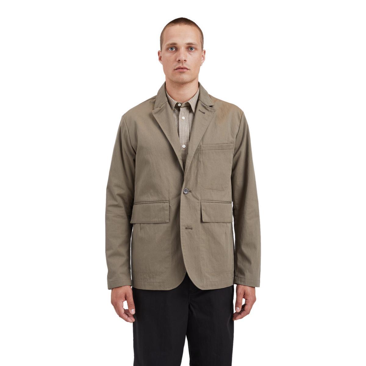 Nilas Fine Broken Twill Work Jacket Sediment Green Product Image