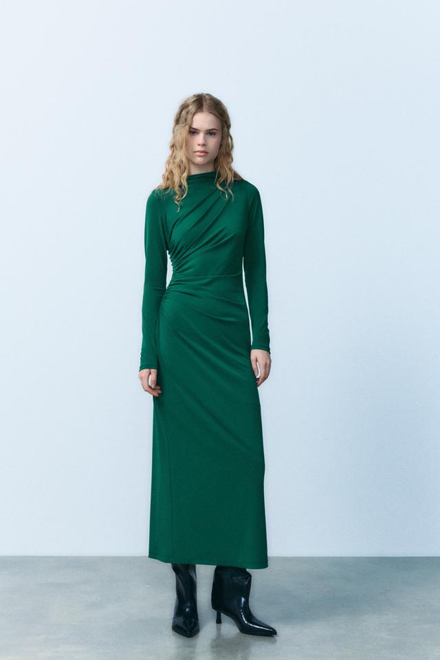 DRAPED MIDI DRESS Product Image